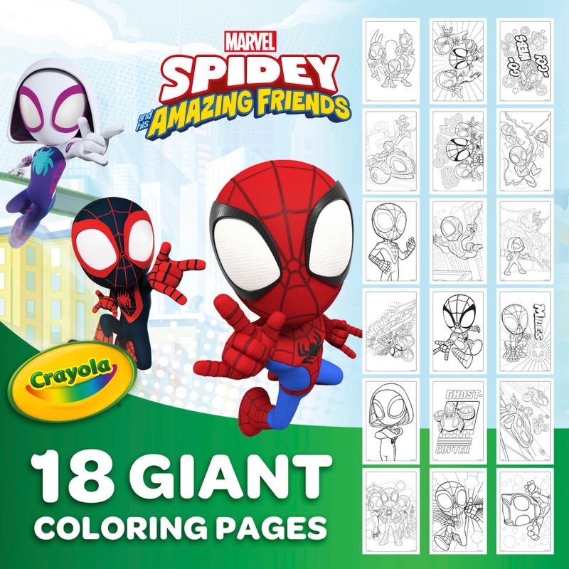 Crayola Spidey and His Amazing Friends Giant Colouring Pages Book