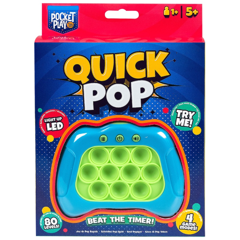 Pocket Play Fidget Toy Quick Pop Push Game Assortment 5 Pocket Play Fidget Toy Quick Pop Push Game Assortment