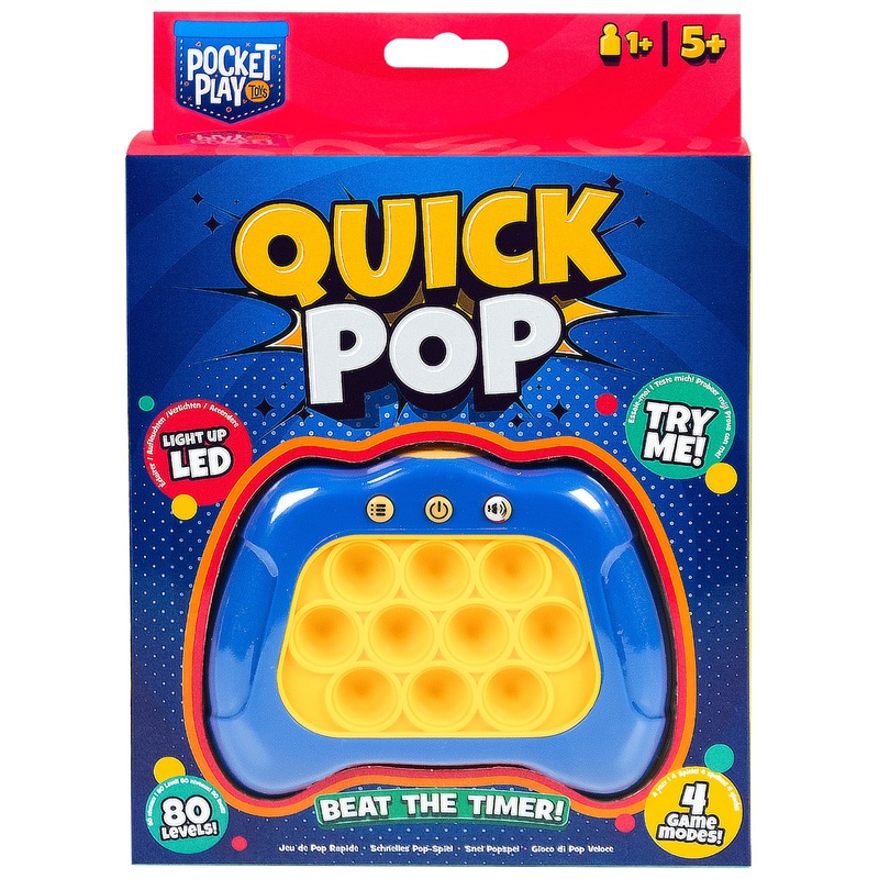 Pocket Play Fidget Toy Quick Pop Push Game Assortment 6 Pocket Play Fidget Toy Quick Pop Push Game Assortment