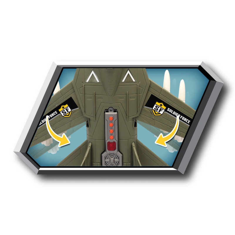 Soldier Force Playset Stealth Battle Wing Jet with Lights and Sounds 4 Soldier Force Playset Stealth Battle Wing Jet with Lights and Sounds