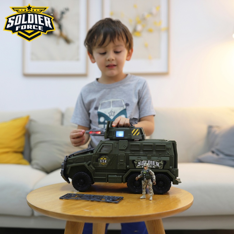 Soldier Force Playset Tactical Command Truck with Lights and Sounds 6 Soldier Force Playset Tactical Command Truck with Lights and Sounds