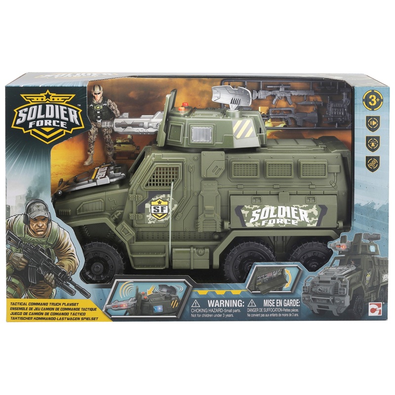 Soldier Force Playset Tactical Command Truck with Lights and Sounds 8 Soldier Force Playset Tactical Command Truck with Lights and Sounds