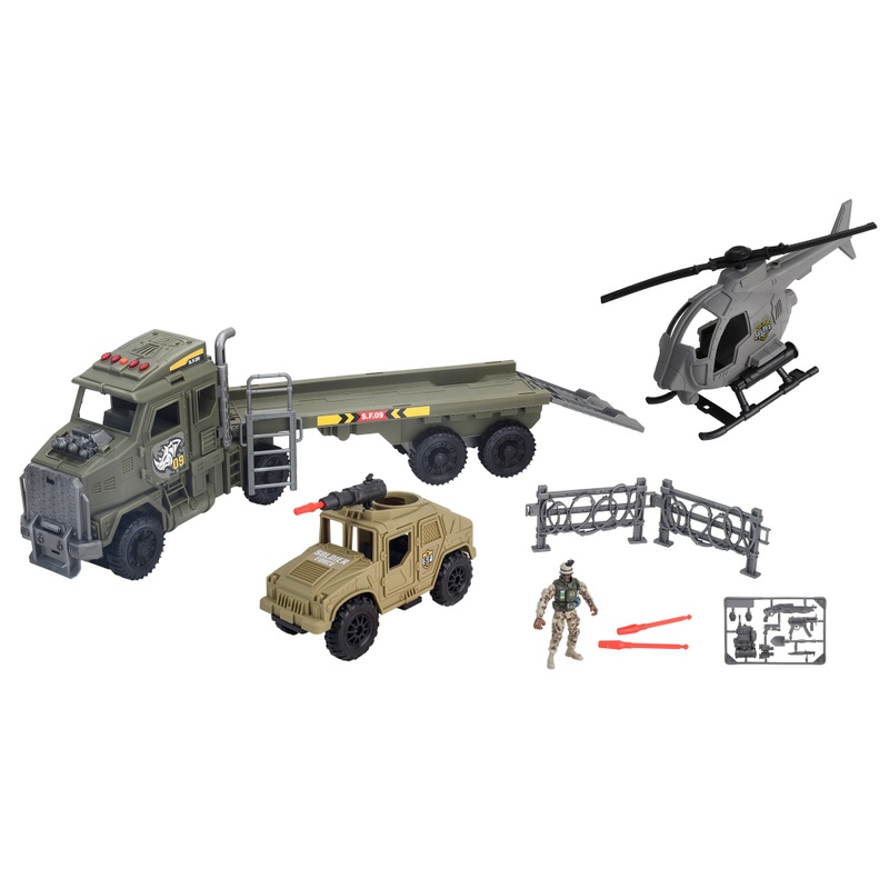 Soldier Force Playset Transport Deployment Mission with Lights and Sounds