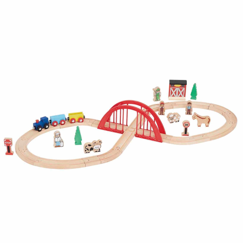 Squirrel Play Wooden Figure 8 Train Set