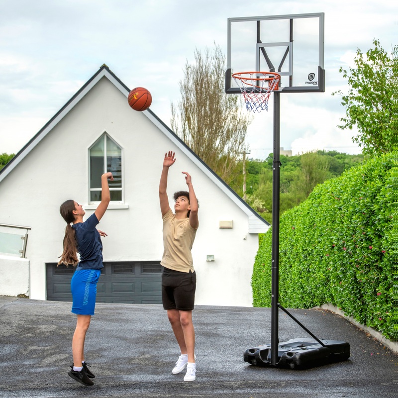 235 - 305cm Thorpe Sports Basketball Stand with 48" Backboard 3 235 - 305cm Thorpe Sports Basketball Stand with 48" Backboard
