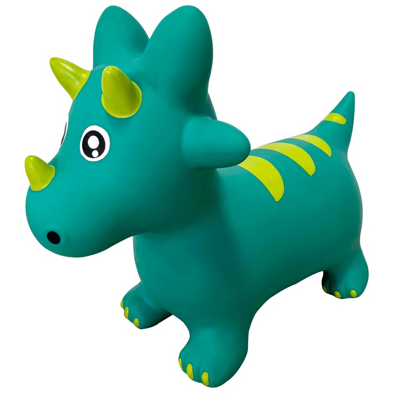 Big Steps Inflatable Jumping Dino Ride On Green