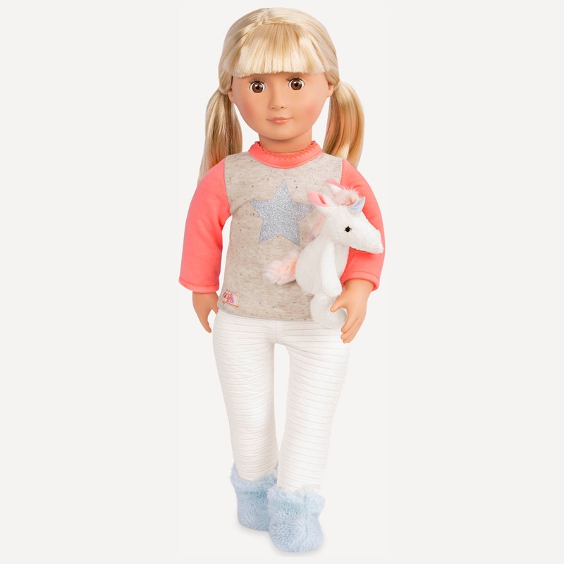 Our Generation Clothes Pyjamas and Plush Unicorn Wishes Doll Outfit