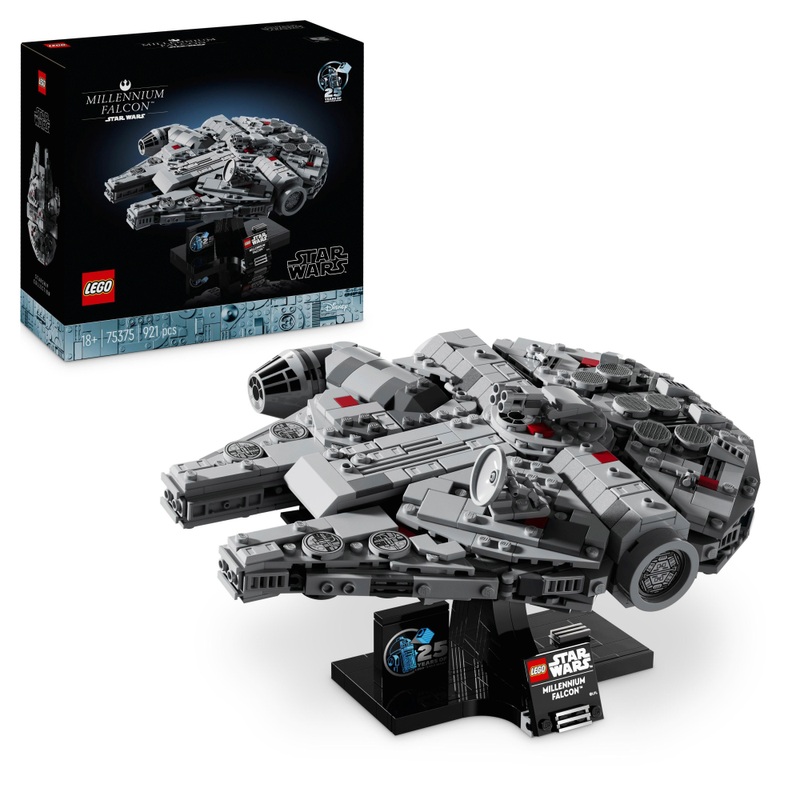 LEGO Star Wars 75375 Millennium Falcon 25th Anniversary Model Set for Adults