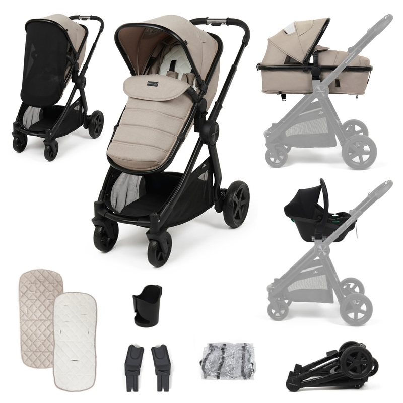 Panorama XTi by Babylo 2-in-1 Travel System with EnfaSafe i-Size R129 Car Seat Almond