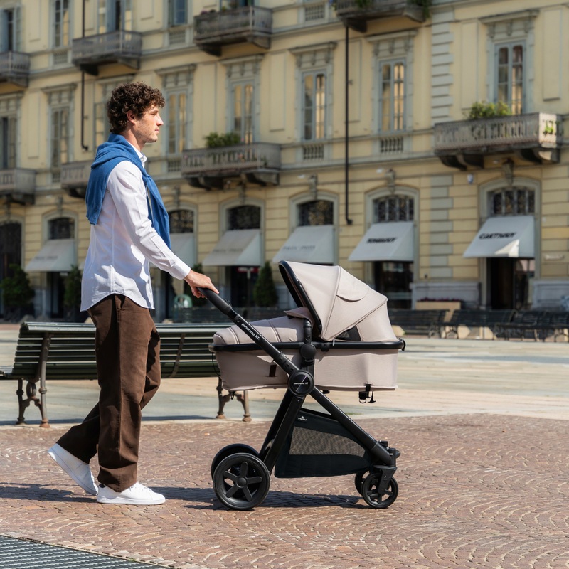Panorama XTi by Babylo 2-in-1 Travel System with EnfaSafe i-Size R129 Car Seat Almond