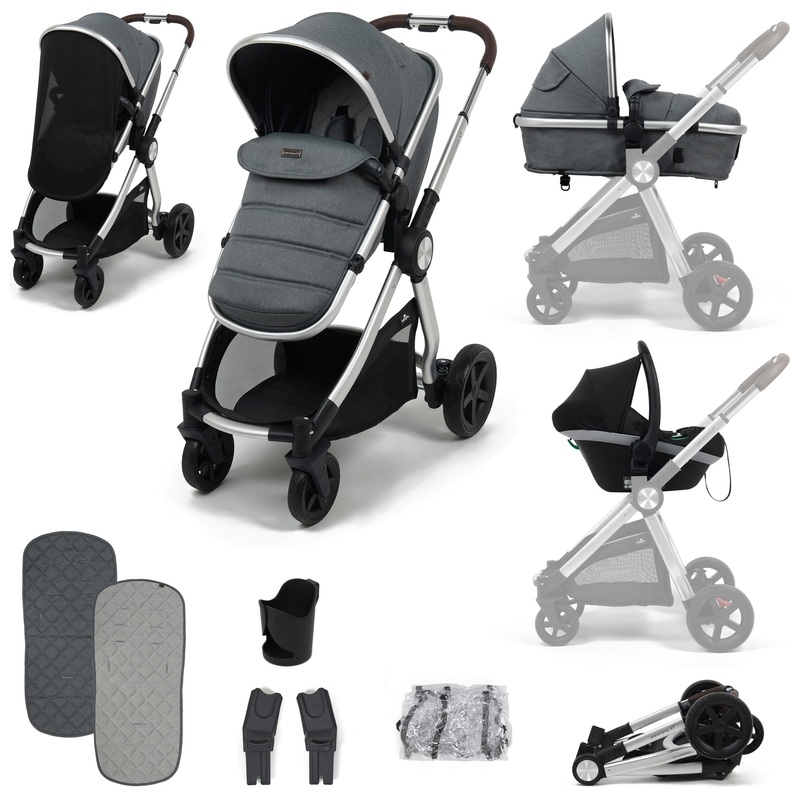 Panorama XTi by Babylo 2-in-1 Travel System with EnfaSafe i-Size R129 Car Seat Granite