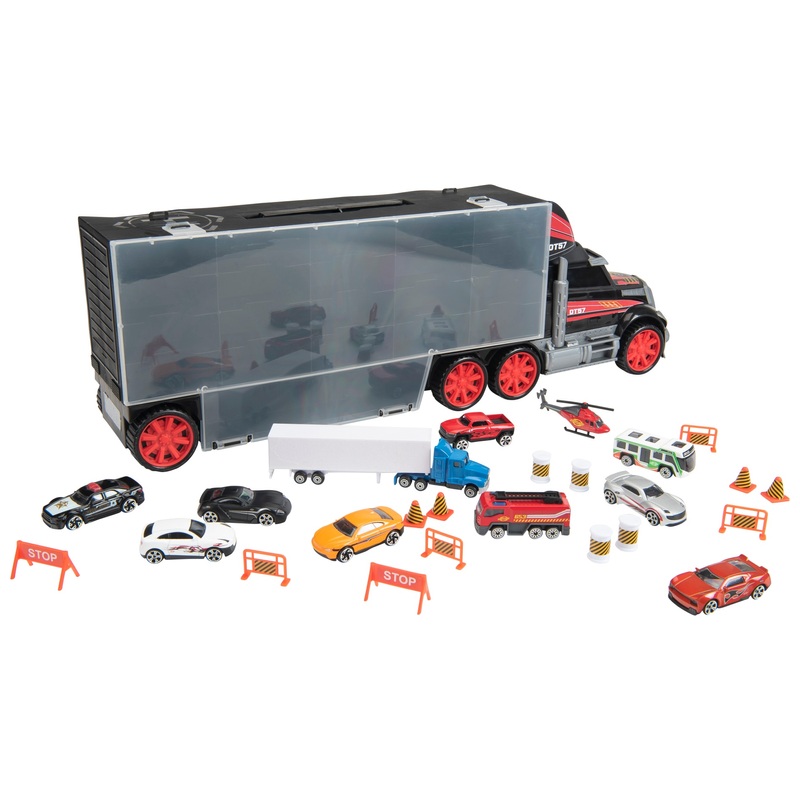 Super Wheelz Diecast Truck Carry Case Set with 7 Cars 6 Super Wheelz Diecast Truck Carry Case Set with 7 Cars