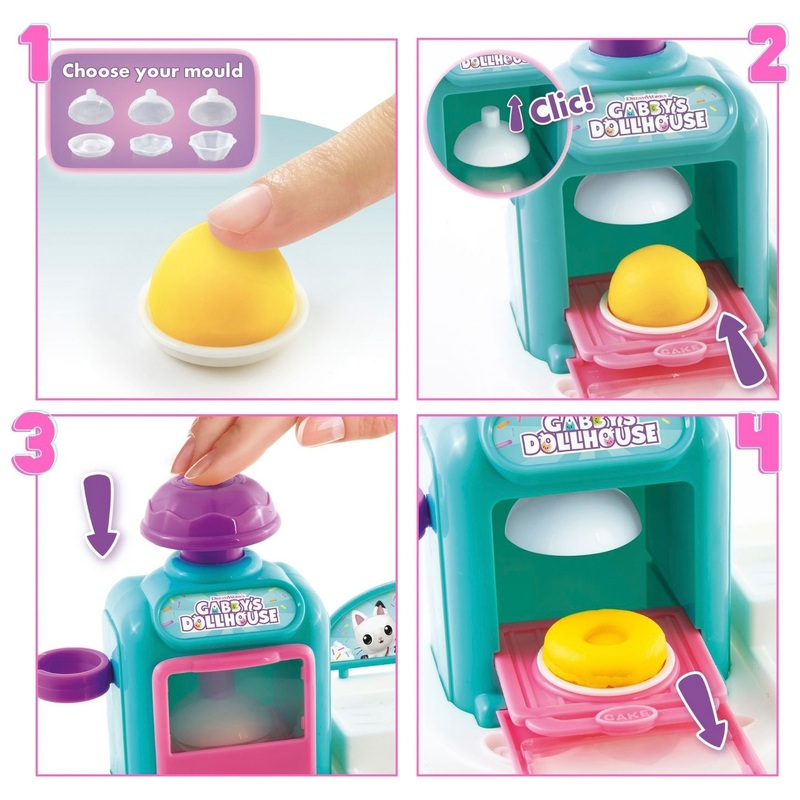 Gabby's Dollhouse Cakey Cat's Dough Tub Kitchen Playset