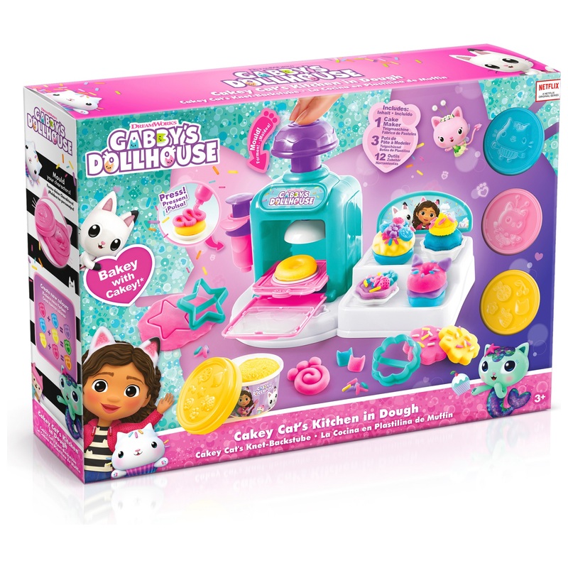 Gabby's Dollhouse Cakey Cat's Dough Tub Kitchen Playset 7 Gabby's Dollhouse Cakey Cat's Dough Tub Kitchen Playset