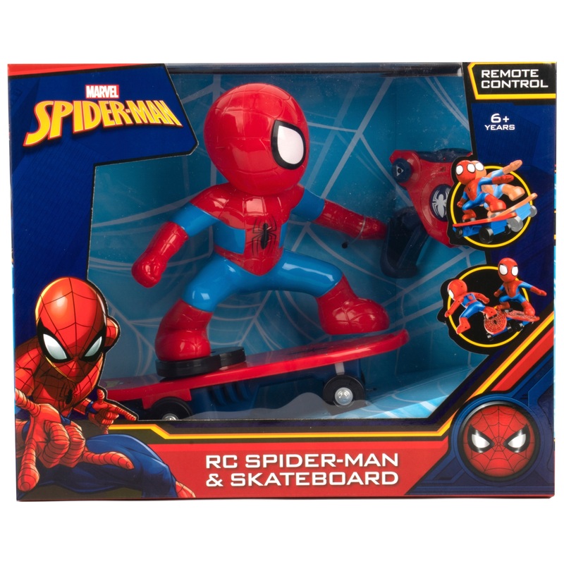 Marvel Spider-Man Remote Control Skateboard Figure Set 8 Marvel Spider-Man Remote Control Skateboard Figure Set