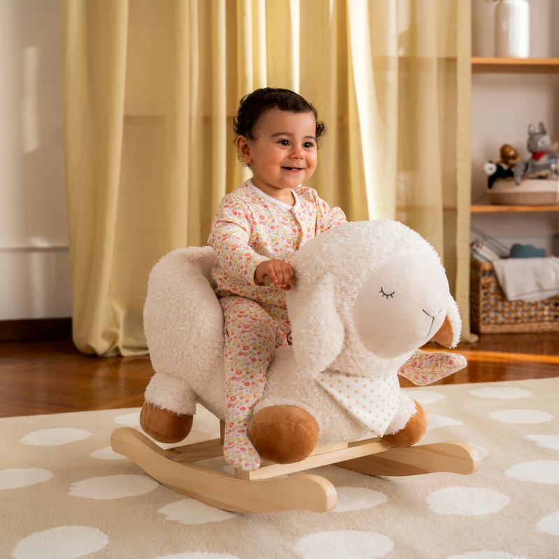 Wooden Baby Rocking Animal Sheep