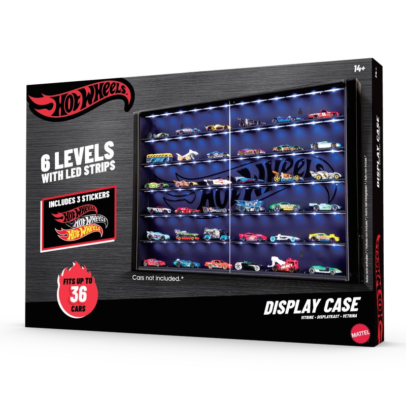 Hot Wheels 6 Level Display Case with LED Lights for 1:64 Die-Cast Cars