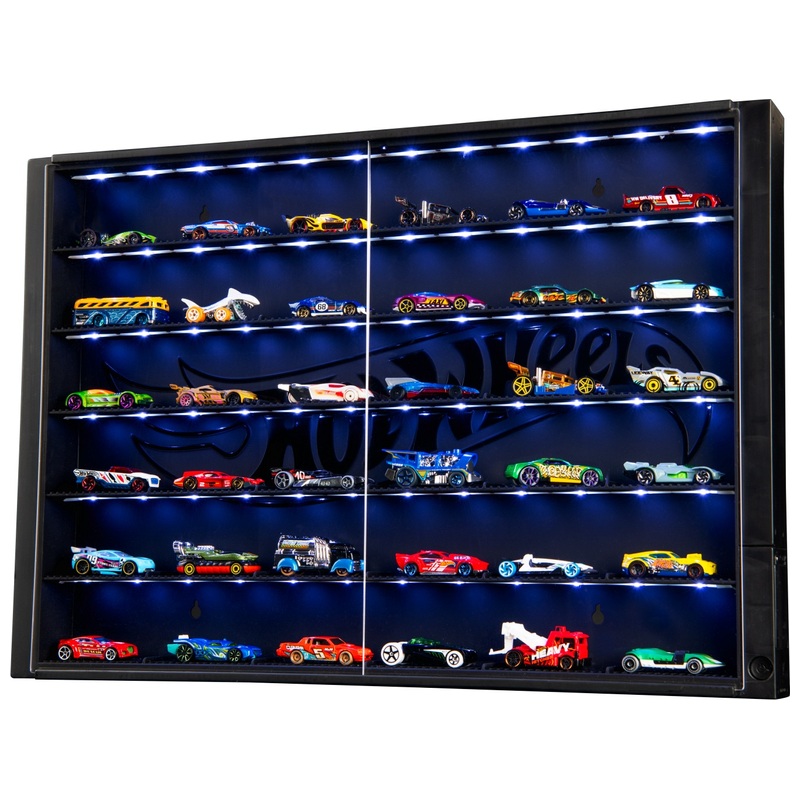 Hot Wheels 6 Level Display Case with LED Lights for 1:64 Die-Cast Cars