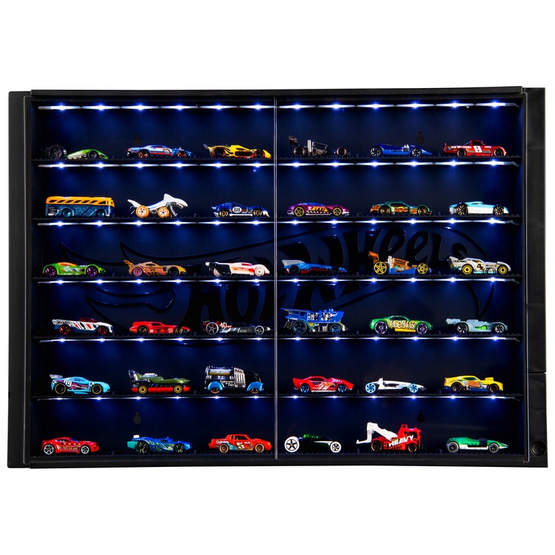 Hot Wheels 6 Level Display Case with LED Lights for 1:64 Die-Cast Cars