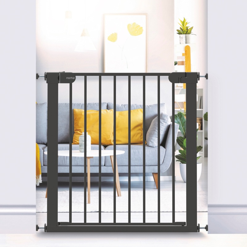 Noma Pressure Fit Stair Gate Black