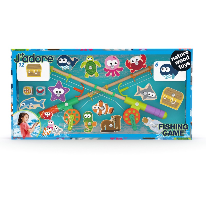 J'adore Wooden Treasure Fishing Game Assortment