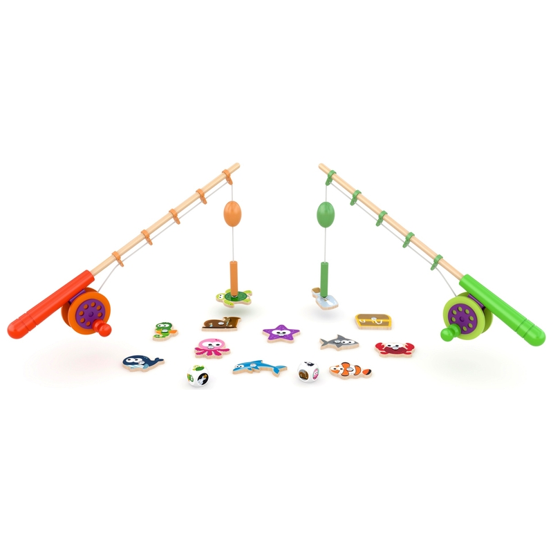 J'adore Wooden Treasure Fishing Game Assortment