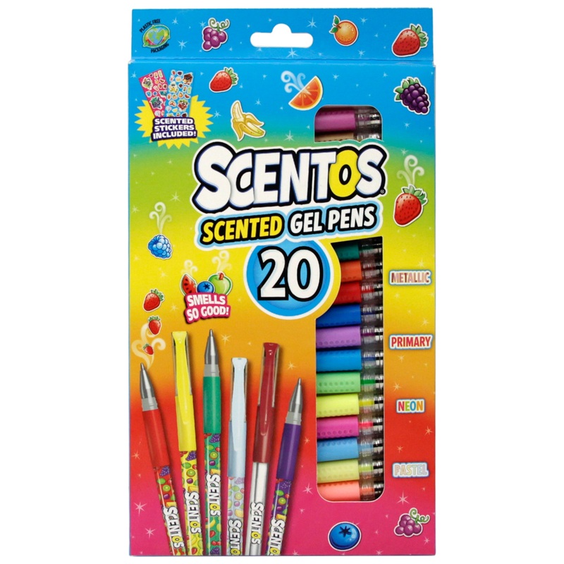 Scentos Gel Pens Scented Assortment 20 Pack