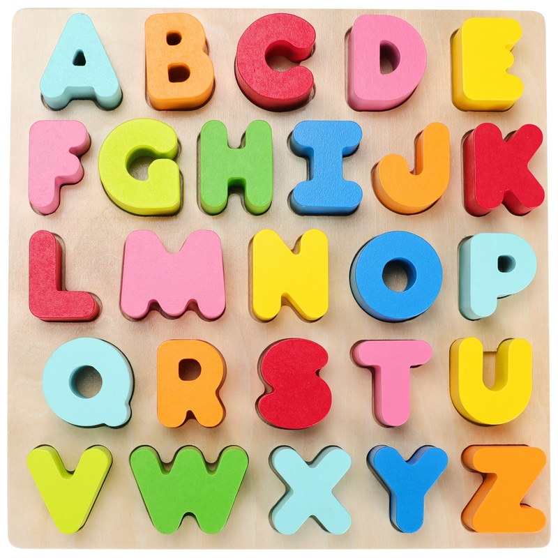 Chunky Wooden Alphabet Shapes Puzzle