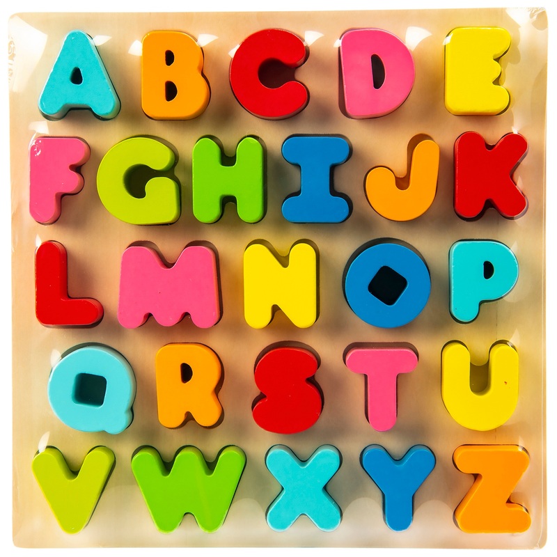 Chunky Wooden Alphabet Shapes Puzzle