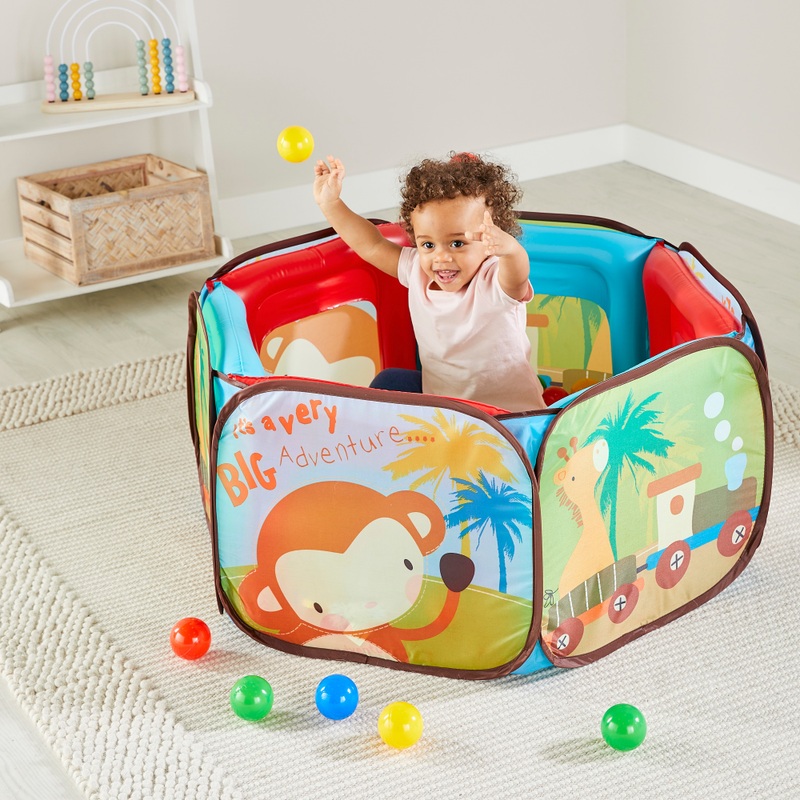Big Steps Safari Ball Pit with 100 Balls