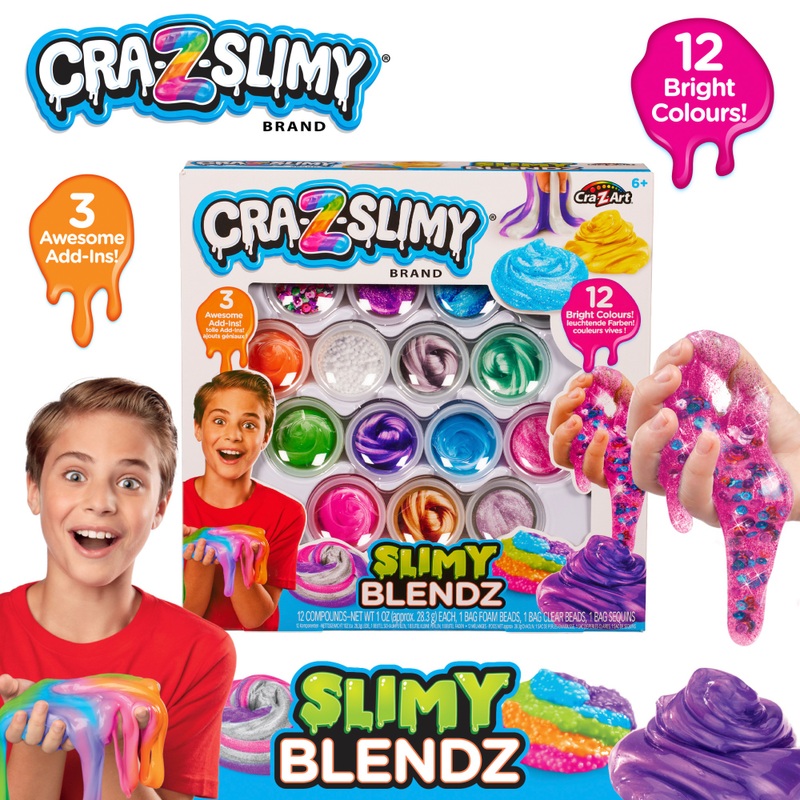 Cra-Z-Slimy Blendz Sensory Slime and Mix In Set 5 Cra-Z-Slimy Blendz Sensory Slime and Mix In Set