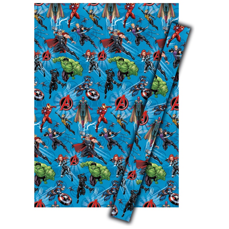 Marvel Avengers Wrapping Paper Roll 4m