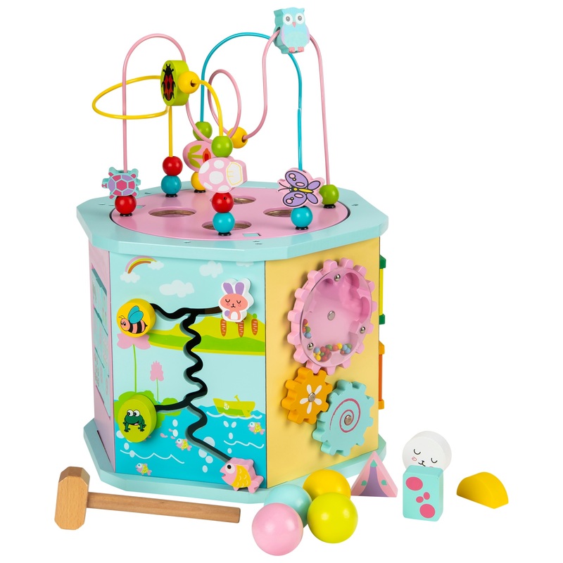 Squirrel Play Wooden Activity Centre Pastel 4 Squirrel Play Wooden Activity Centre Pastel