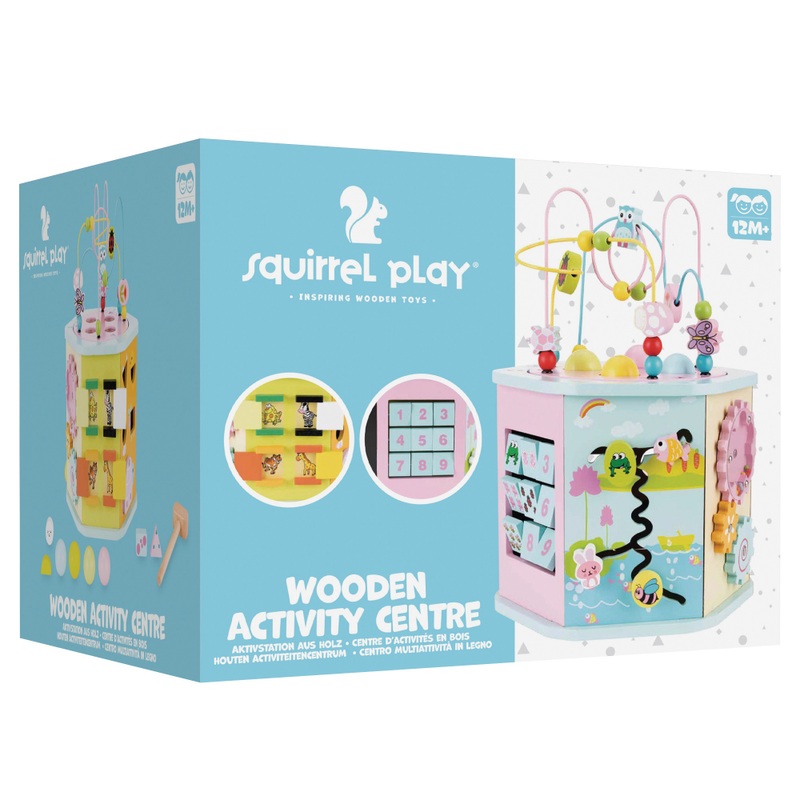 Squirrel Play Wooden Activity Centre Pastel 7 Squirrel Play Wooden Activity Centre Pastel