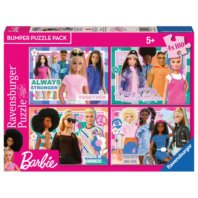 Ravensburger Barbie Jigsaw Puzzles Bumper Pack 4 x 100 Pieces