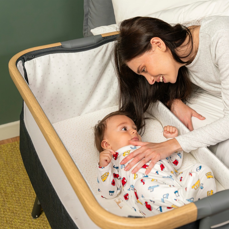 Tutti Bambini CoZee Lite Bedside Crib Charcoal