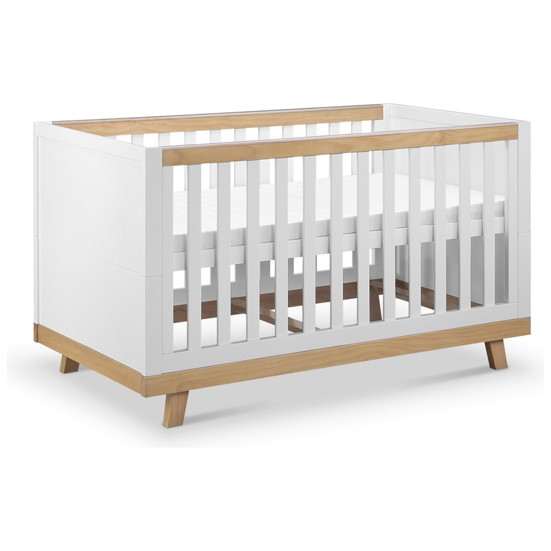 Nested Noa Wooden Cot Bed White 4 Nested Noa Wooden Cot Bed White