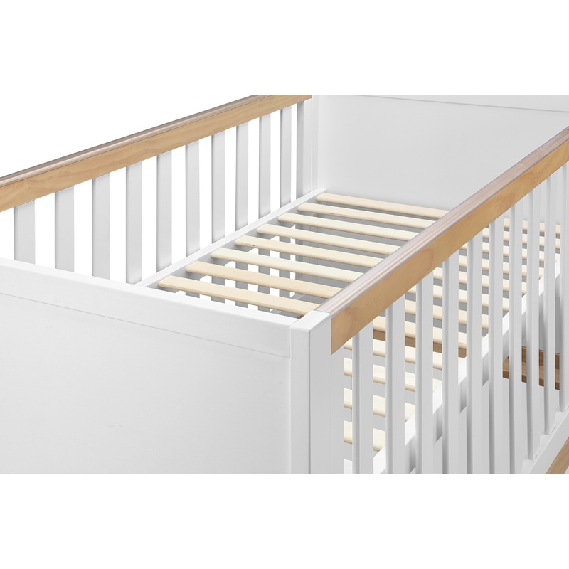 Nested Noa Wooden Cot Bed White 6 Nested Noa Wooden Cot Bed White