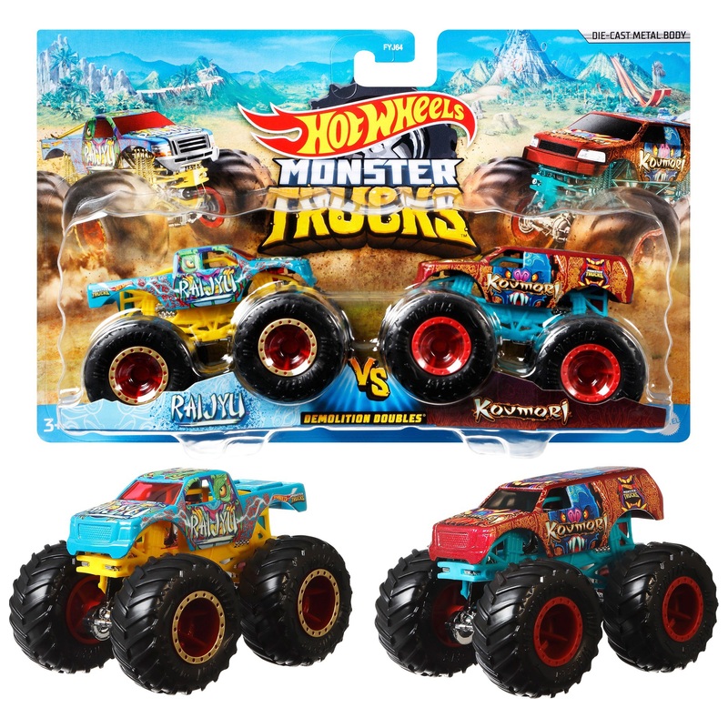 Hot Wheels Monster Trucks 1:64 Die-Cast Cars 2 Pack Assortment