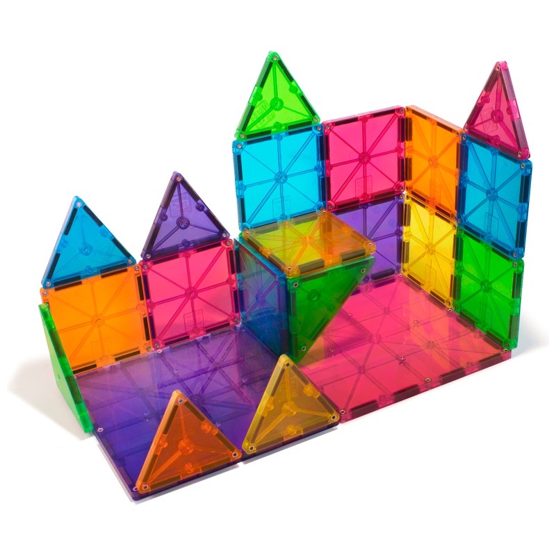 MAGNA-TILES Construction Set Clear Colours 32 Pieces 4 MAGNA-TILES Construction Set Clear Colours 32 Pieces