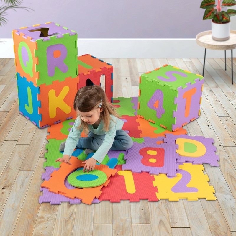 Play Factory Foam Puzzle Play Mat Alphabet and Numbers 36 Pieces