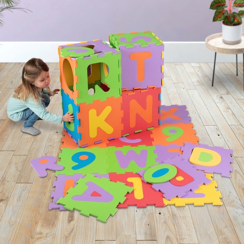 Play Factory Foam Puzzle Play Mat Alphabet and Numbers 36 Pieces