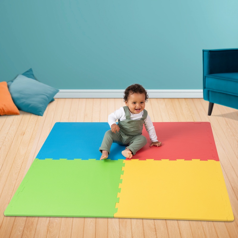 Play Factory Colourful Foam Baby Play Mat Tiles 4 Pieces