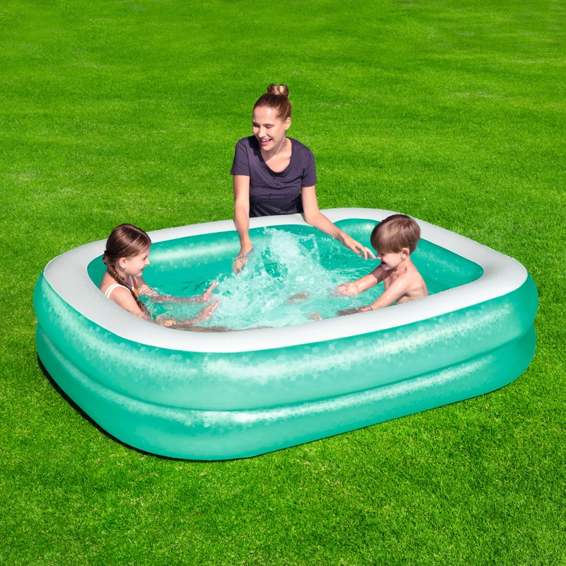 4.9ft Bestway Rectangle Family Inflatable Paddling Pool