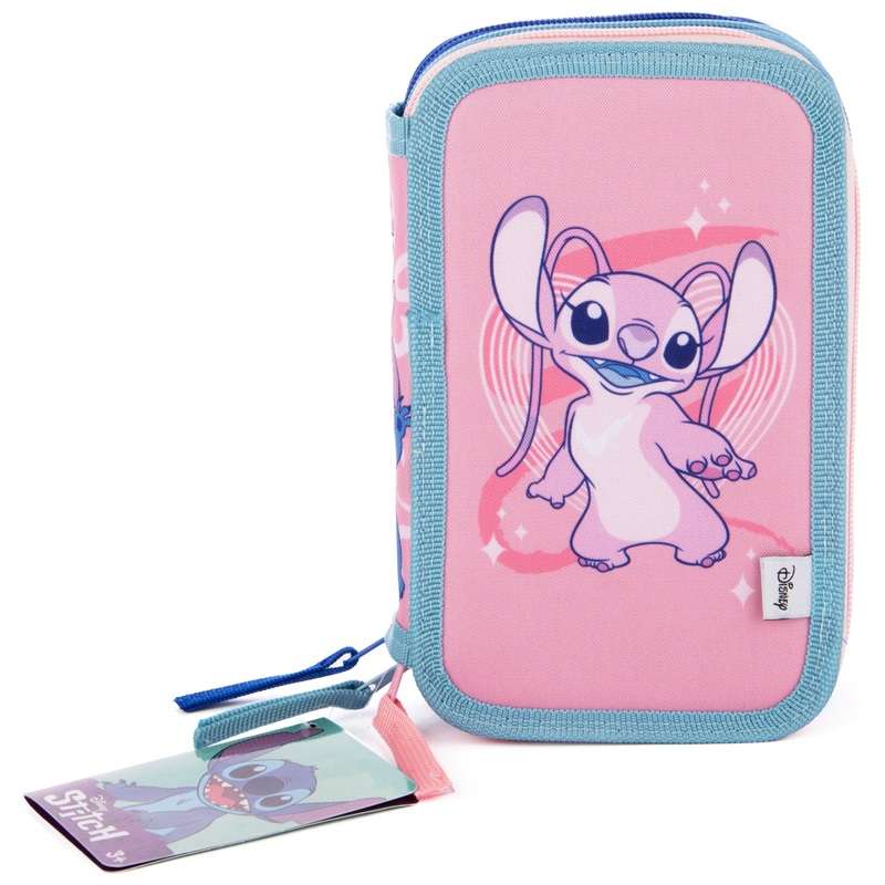 Disney Stitch Pencil Case 3 Layers Stitch and Angel