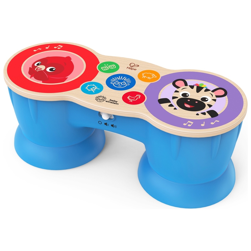 Baby Einstein Magic Touch Drums Upbeat Tunes Wooden Musical Toy