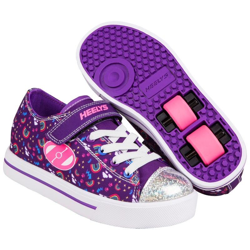 Heelys Snazzy X2 Shoes Purple Multi Rainbow UK Size 12