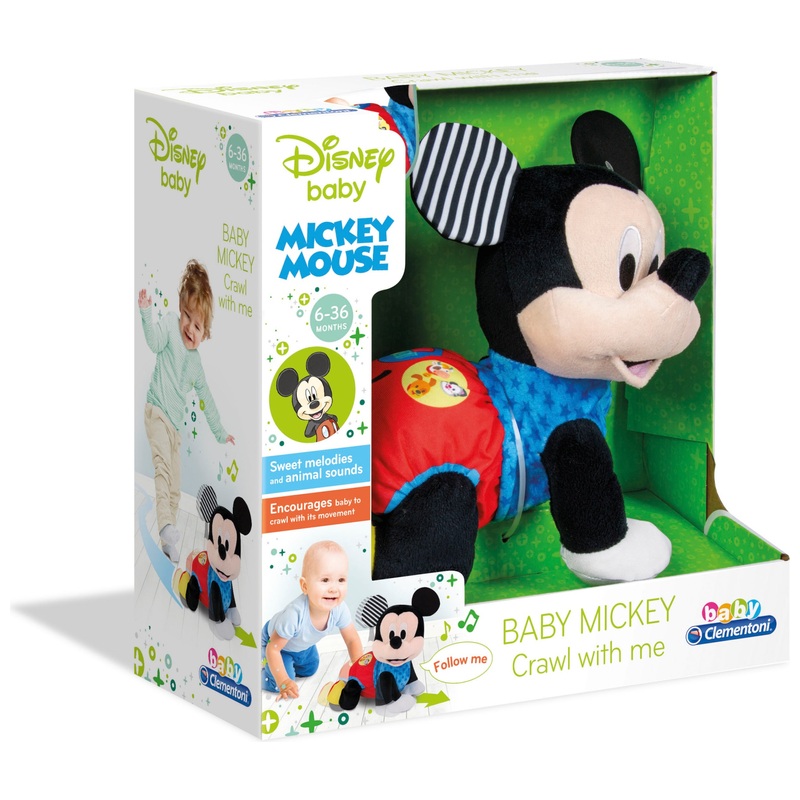 Clementoni Disney Baby Mickey Crawl With Me Plush Toy 5 Clementoni Disney Baby Mickey Crawl With Me Plush Toy