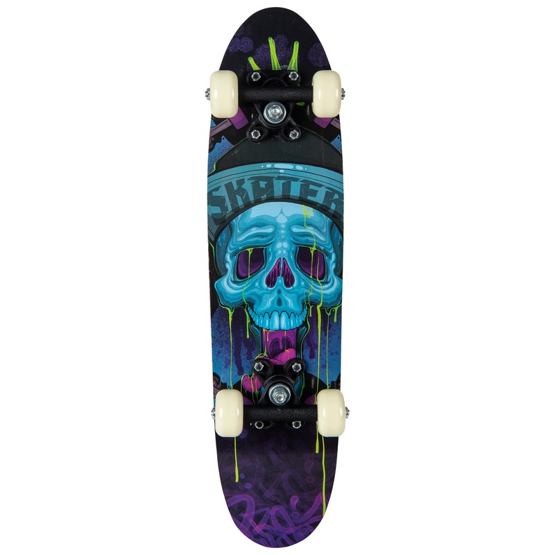 61cm Blue Skullz Skateboard