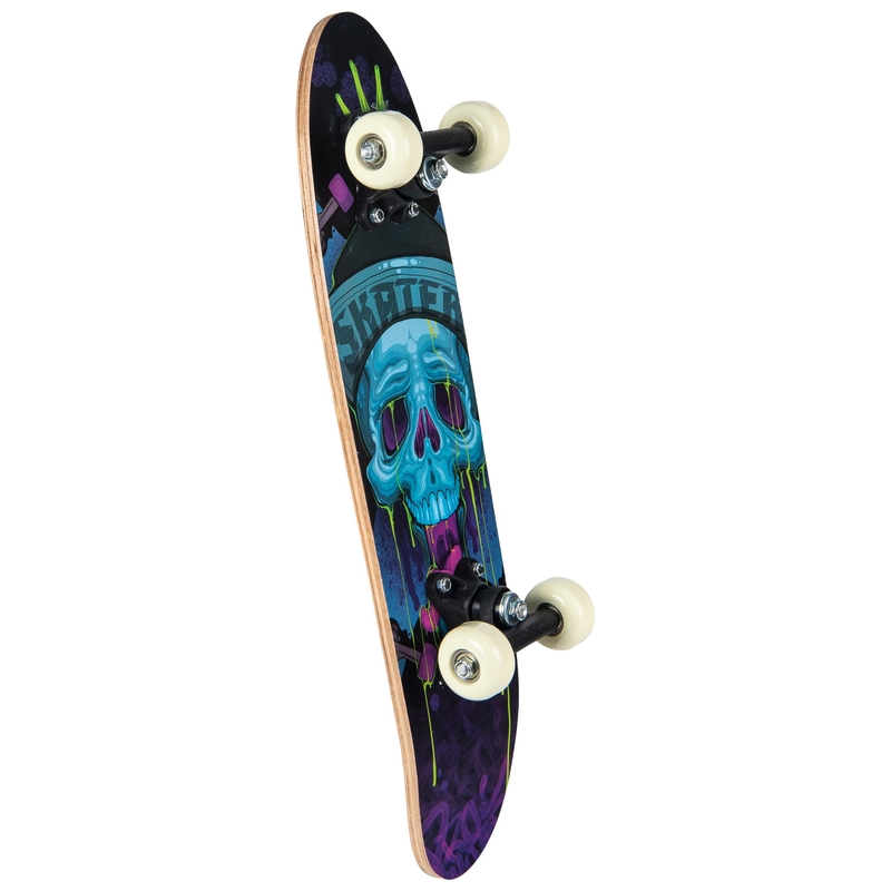 61cm Blue Skullz Skateboard